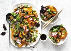 Tofu teriyaki salad by celebrate health