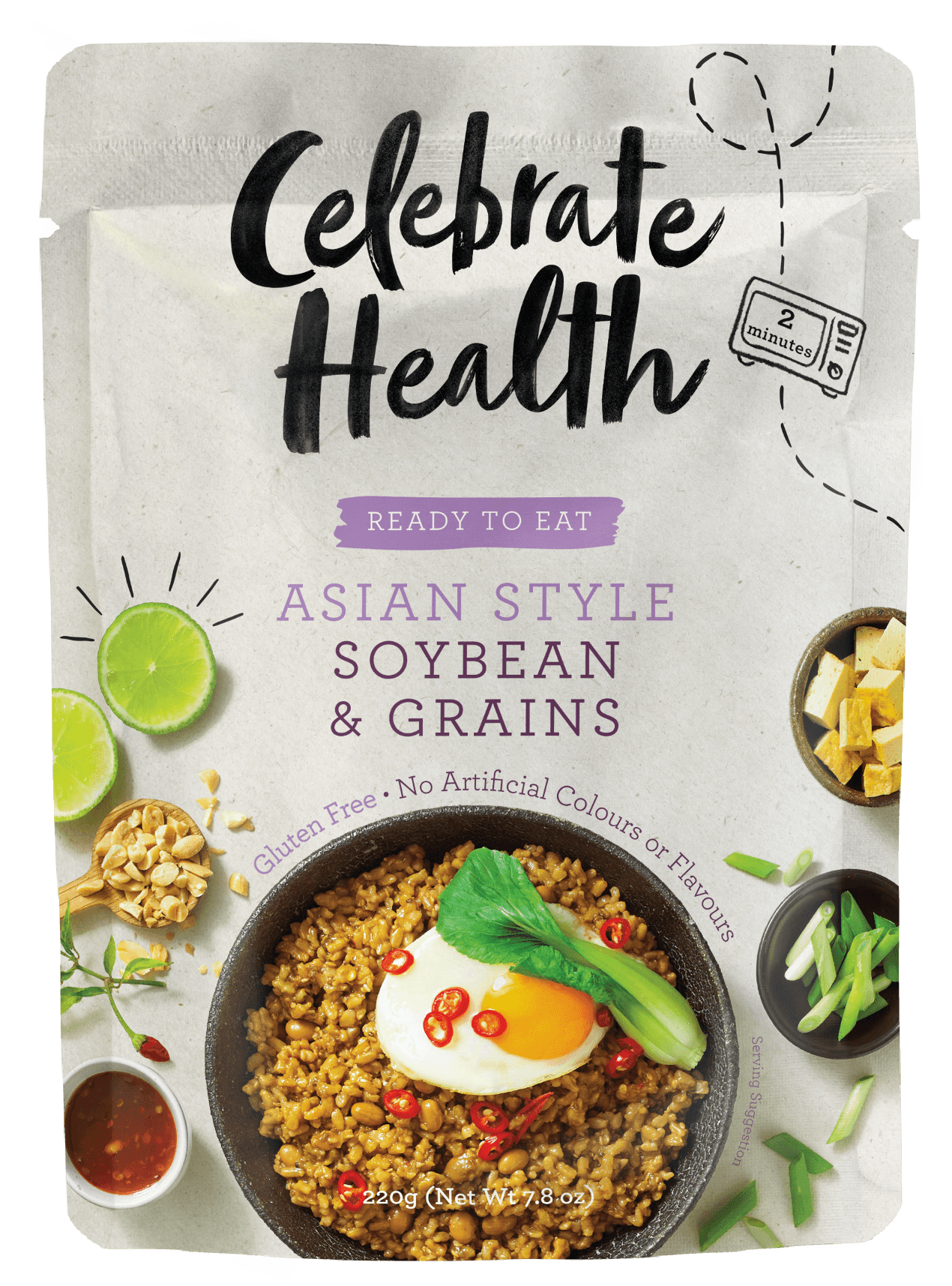 Celebrate Health Ready to Eat Asian Style Soybean & Grains Image
