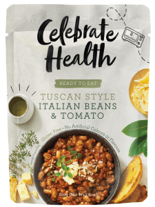 Celebrate Health Ready-to-Eat Range: Tuscan Style Italian Beans & Tomato